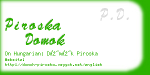 piroska domok business card